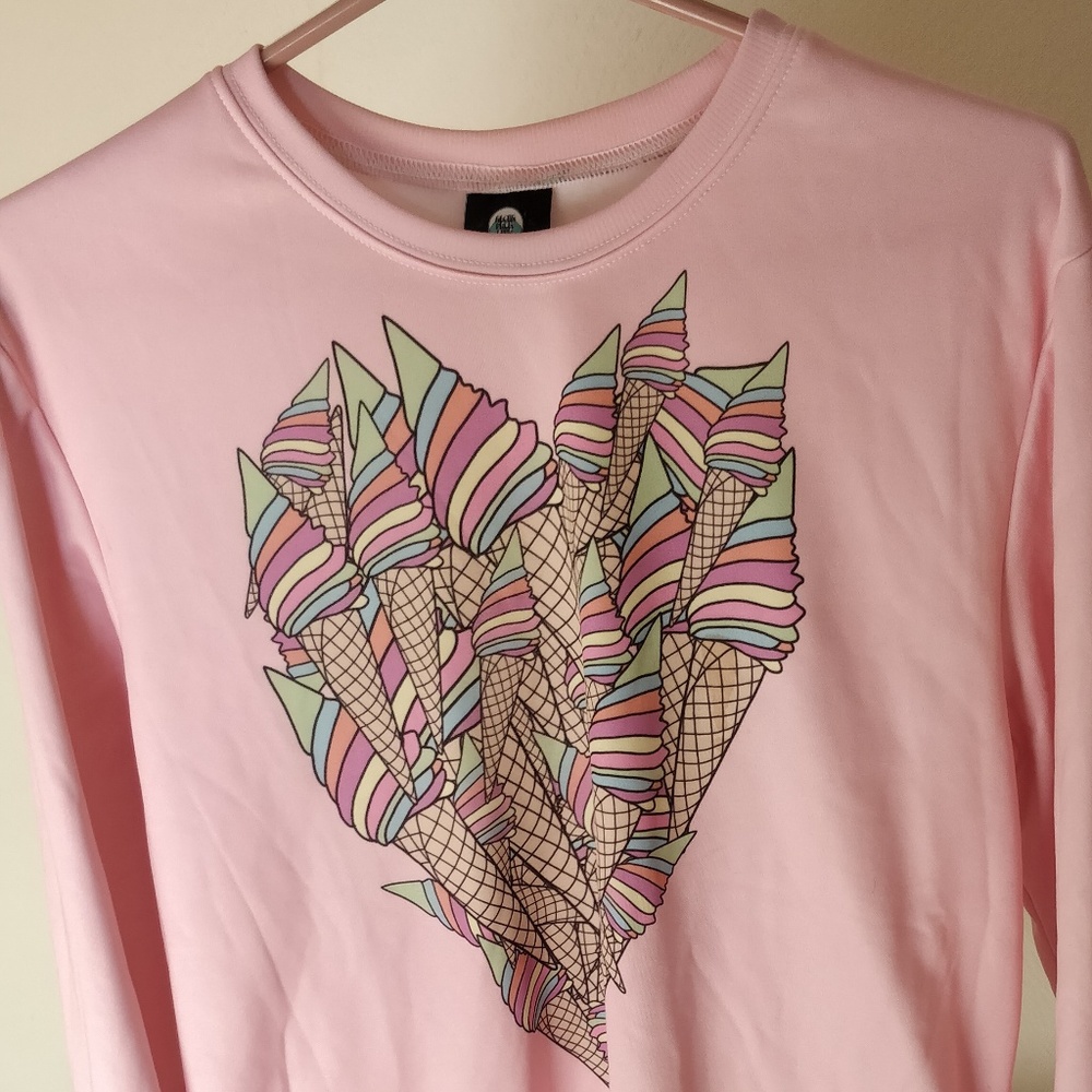Aloha From Deer Ice-Cream Heart Sweater (worn 1x)